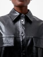 Emmet Vegan Leather Overshirt - Image 2